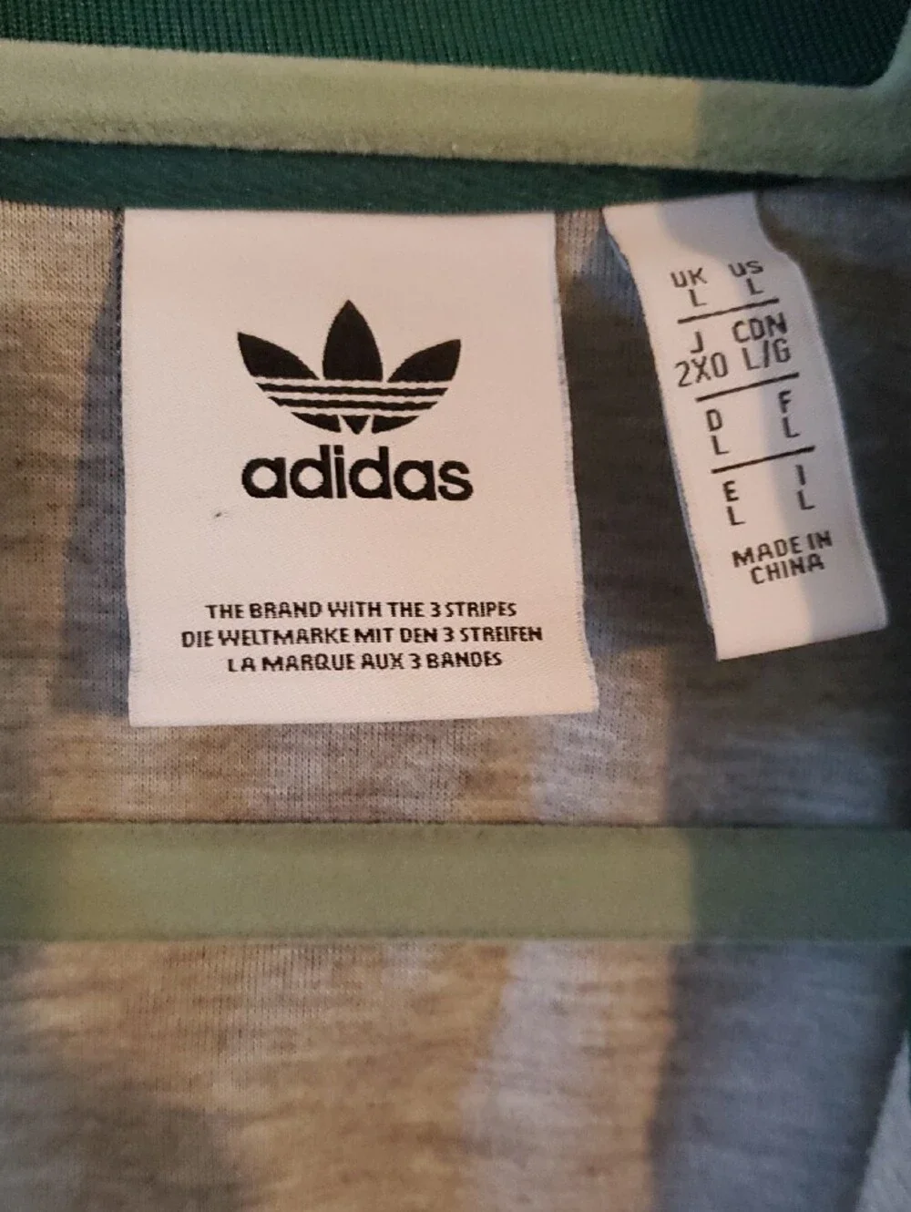 adidas Emerald Green Classic Track Jacket Size L- LIKE NEW